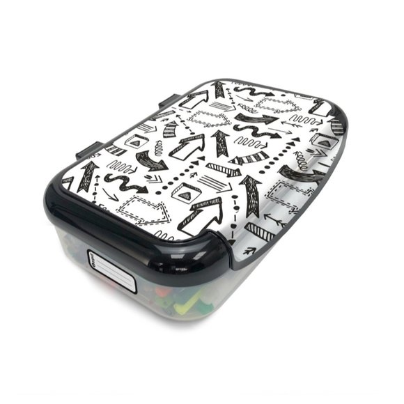 ZIPIT Recycled Plastic Pencil/Storage Box - black and white - Picture 1 of 6